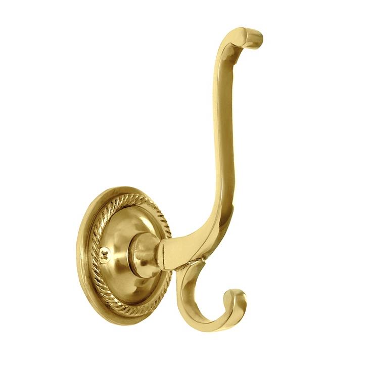 Nostalgic Warehouse ROP Rope Coat Hook in Polished Brass